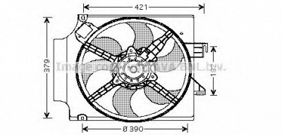 AVA QUALITY COOLING fd7513 -  Вентилятор, охлаждение двигателя